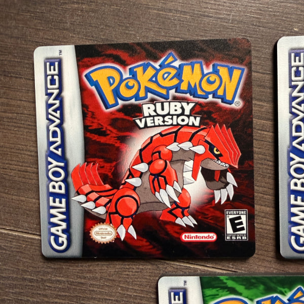 Pokémon Coasters Wooden Game Cover & Team Rocket Art