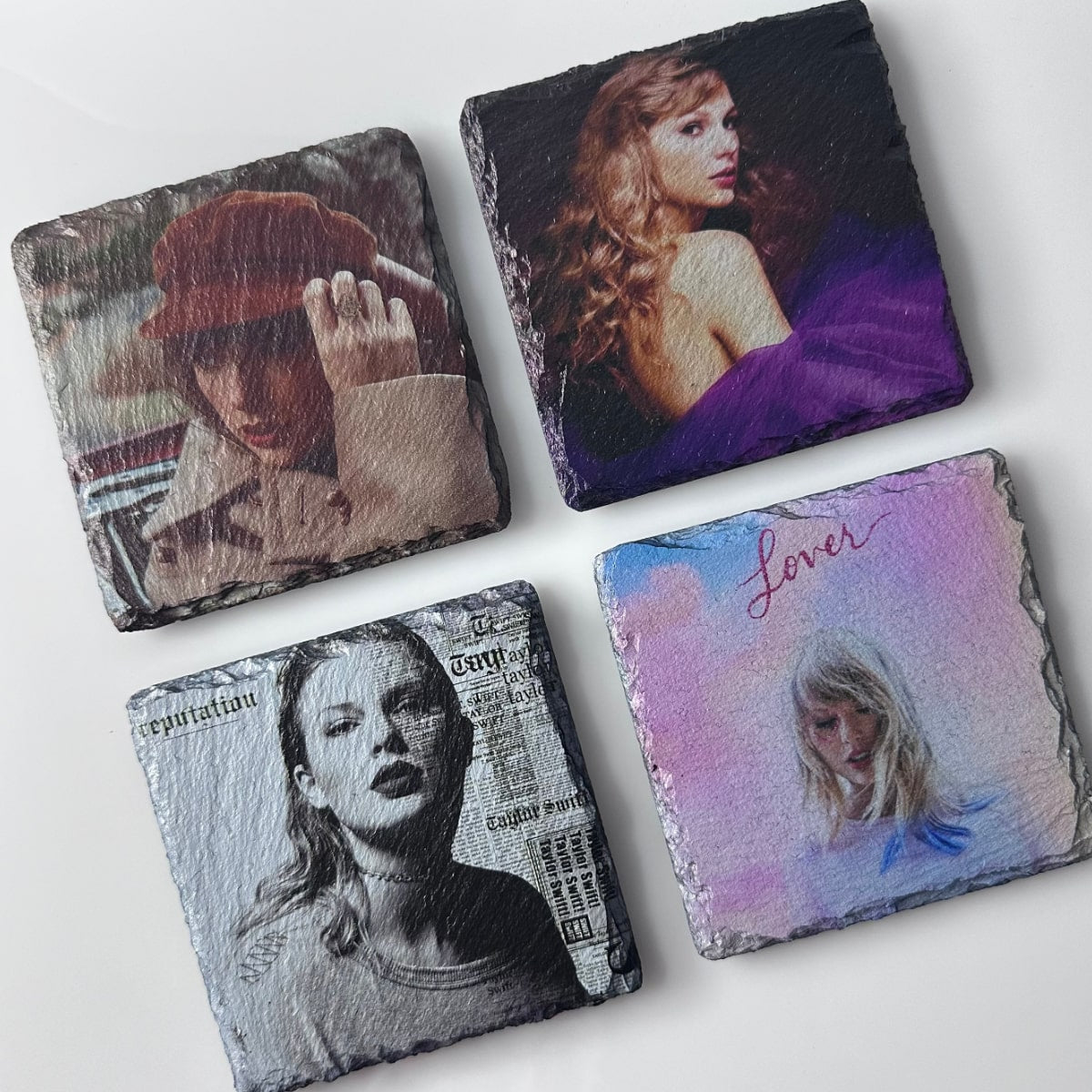 Taylor Swift Slate Coasters - The Eras Set
