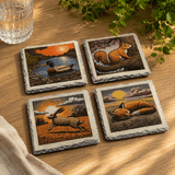 Outdoor Wildlife Slate Coasters