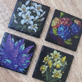 Flowers Slate Coasters - Floral Set of 4 #2