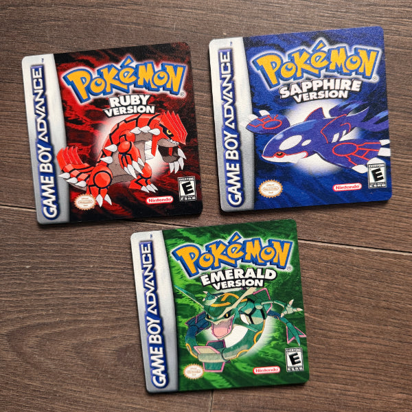 Pokémon Coasters Wooden Game Cover & Team Rocket Art