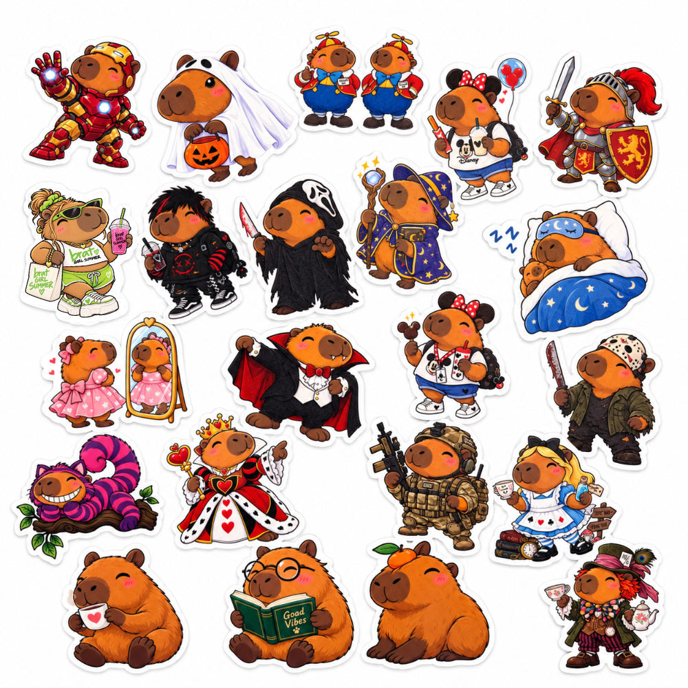 Capybara Cosplay Stickers