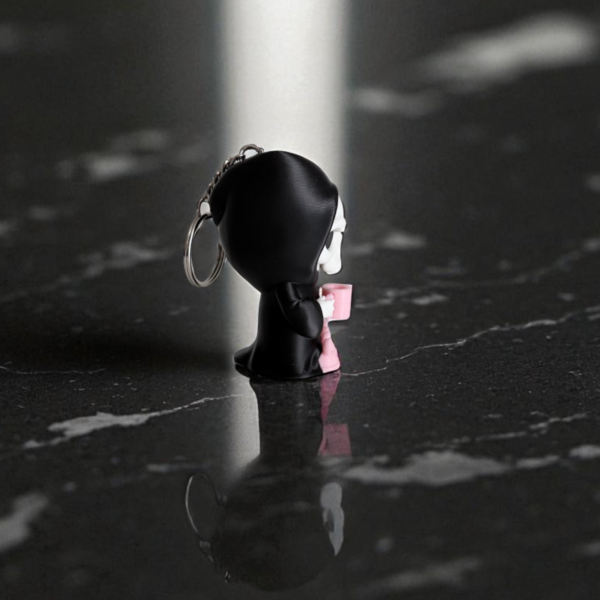Grim Reaper Morning Coffee Mini Halloween Keychain