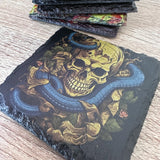 Skull Slate Coasters - Skull Set of 4 #1