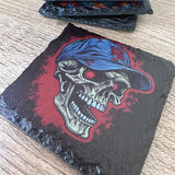 Skull Slate Coasters - Skull Set of 4 #2