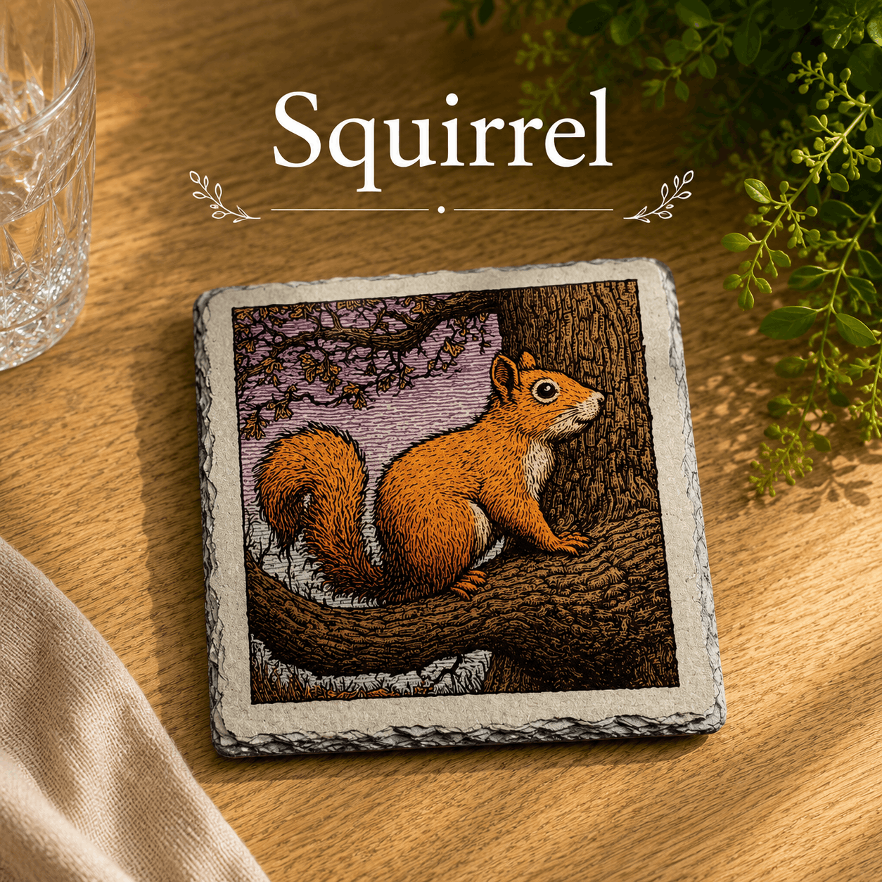 Outdoor Wildlife Slate Coasters