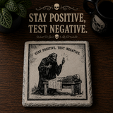 Grim Laughs Slate Coasters