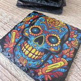Skull Slate Coasters - Skull Set of 4 #2