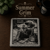 Grim Laughs Slate Coasters