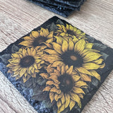 Flowers Slate Coasters - Floral Set of 4 #1
