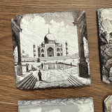 Wonders of the World Single Slate Coaster - Taj Mahal