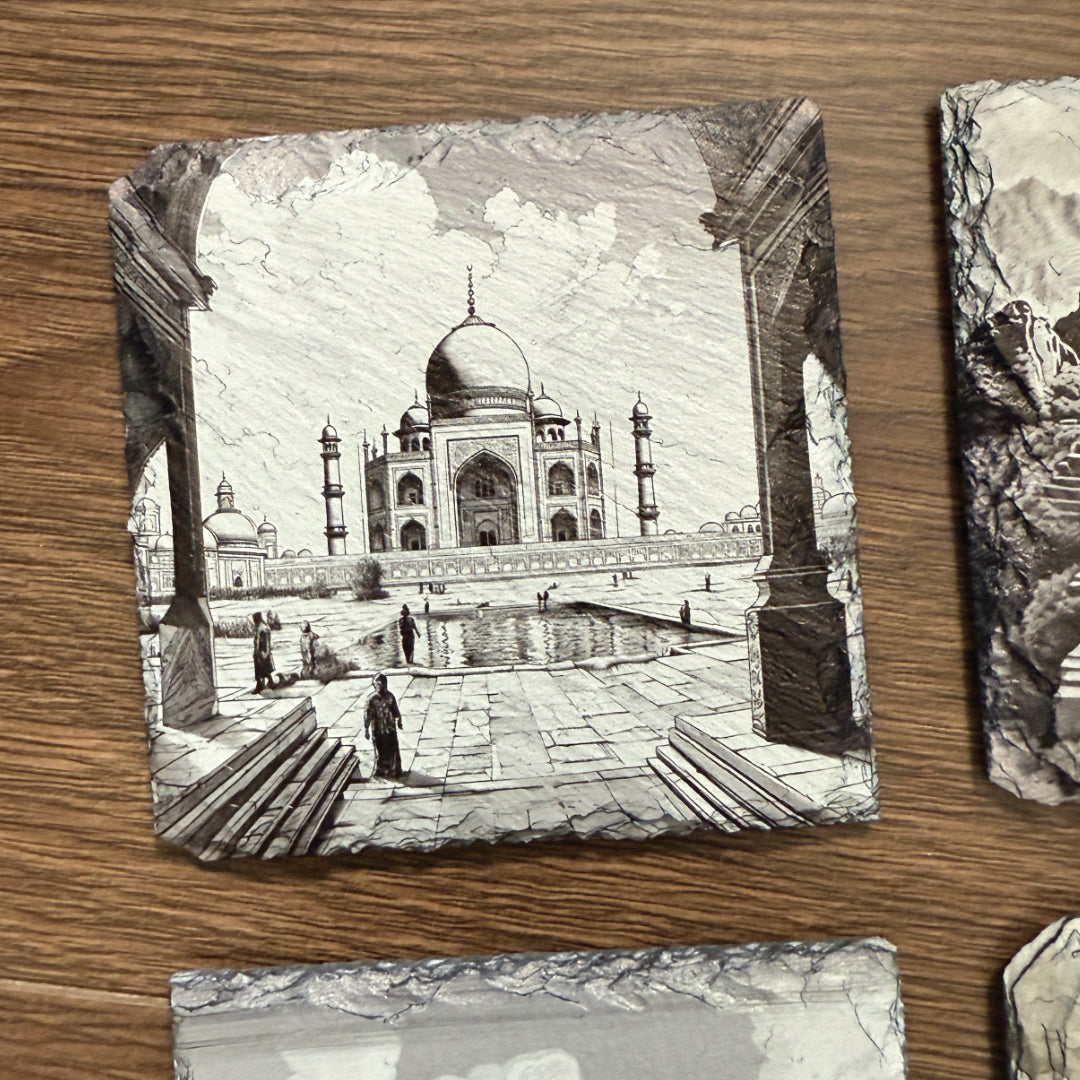 Wonders of the World Slate Coasters - Set of 4 #1
