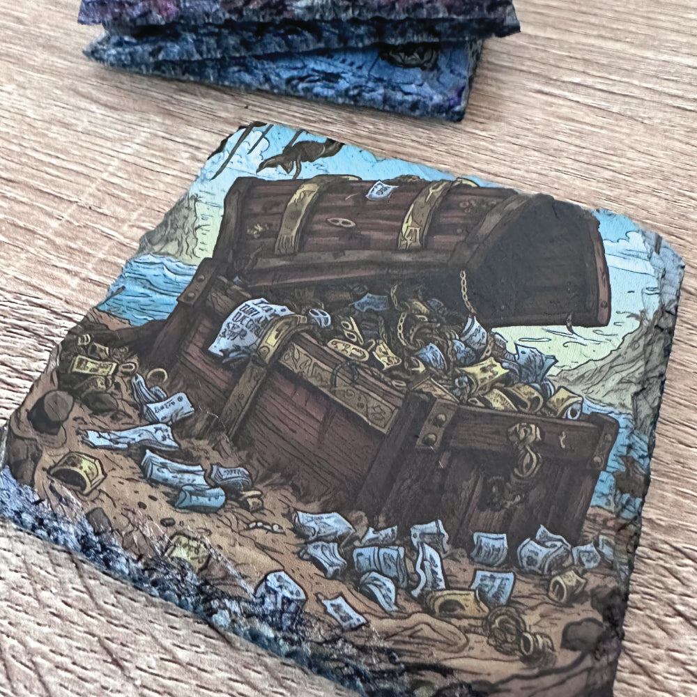Pirate Slate Coasters - Set of 4 #1