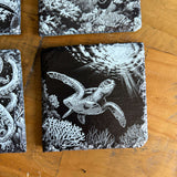 Under The Seas Single Slate Coaster - Sea Turtle