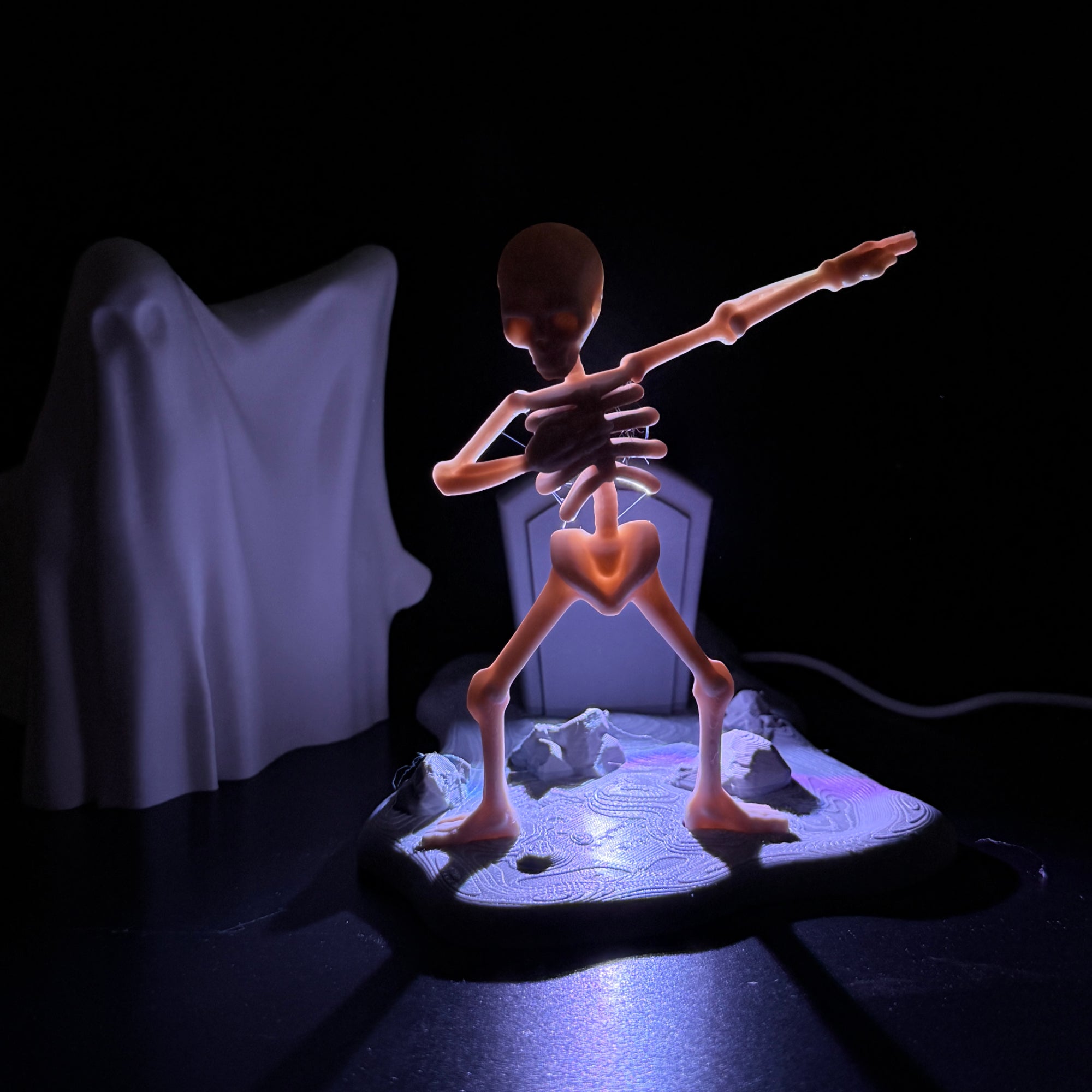 Light Up Skeleton & Ghost Halloween Decoration