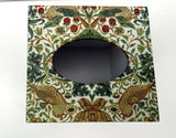 Tissue Box Cover Handmade - William Morris Strawberry Thief, green, gold, birds, floral, gift