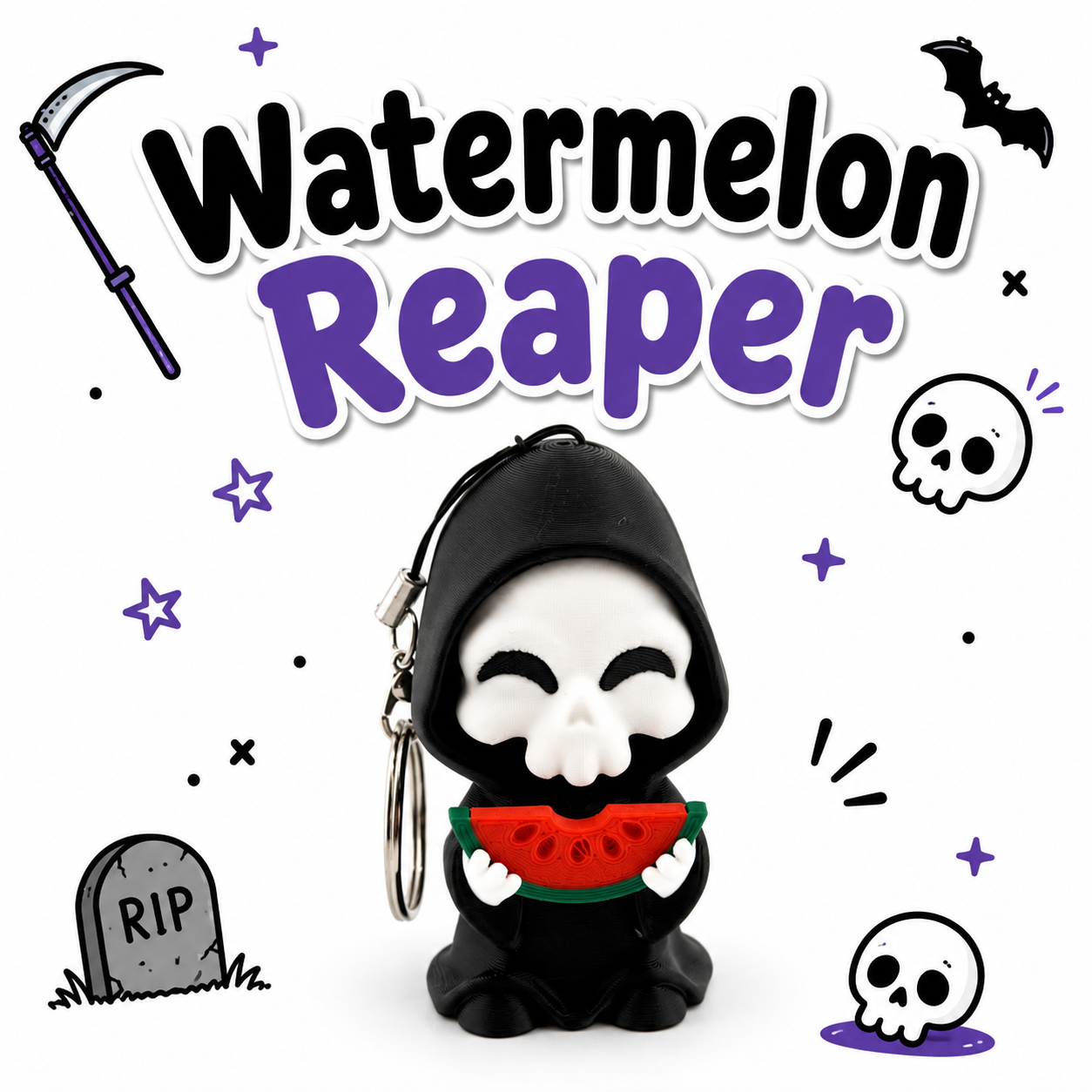 Grim Reaper Gaming Mini Halloween Keychain/Bagcharm