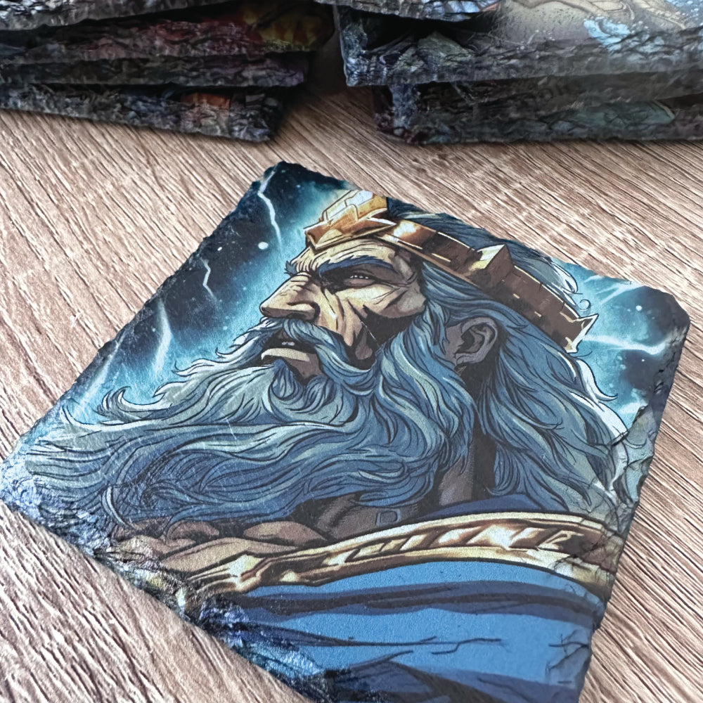 Greek Gods Slate Coasters - Set of 4