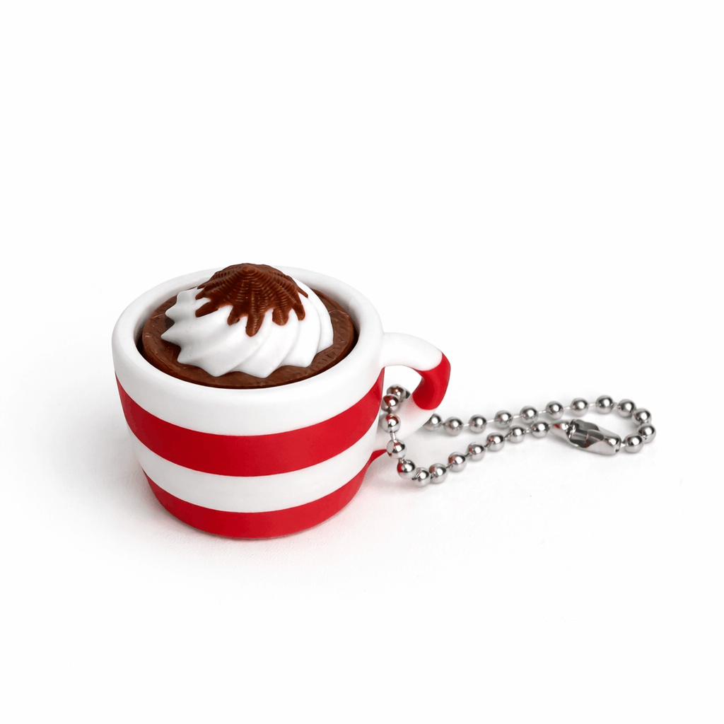 Hot Chocolate Fidget Clicker Keychain