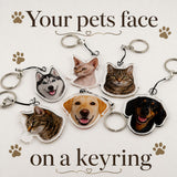 Pet Face Personalised Keyring - Add Your Pets Face!