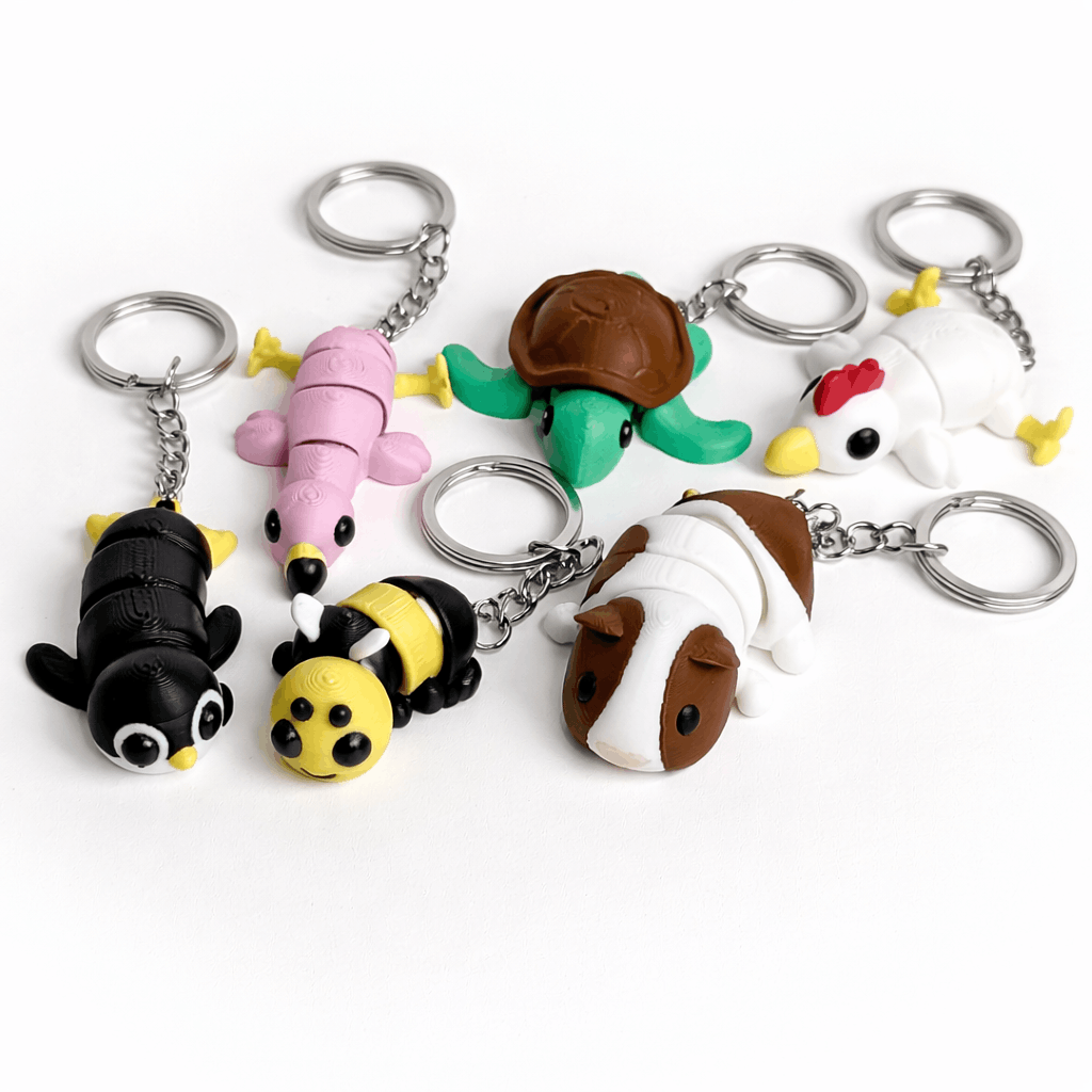 Flexi Animal Keychains