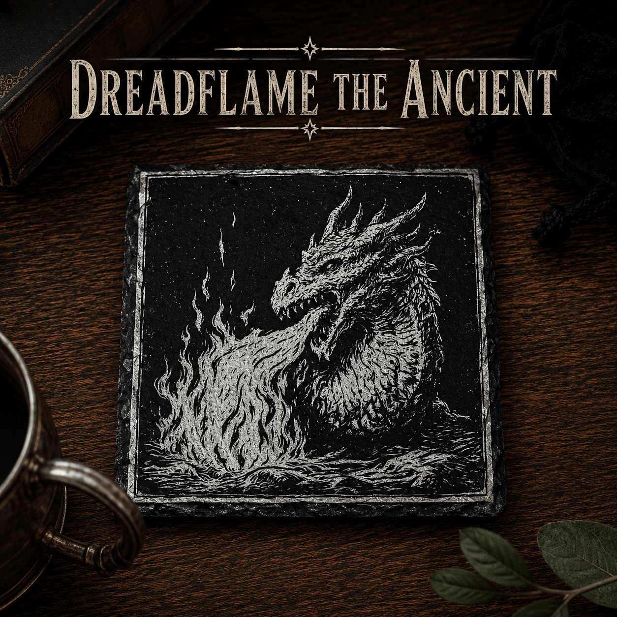 Dungeons and Dragons Fantasy Slate Coasters
