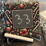 Christmas Countdown Slate Tile - Candy Cane - GameOn.games