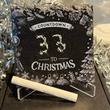 Christmas Countdown Slate Tile - Snowy - GameOn.games