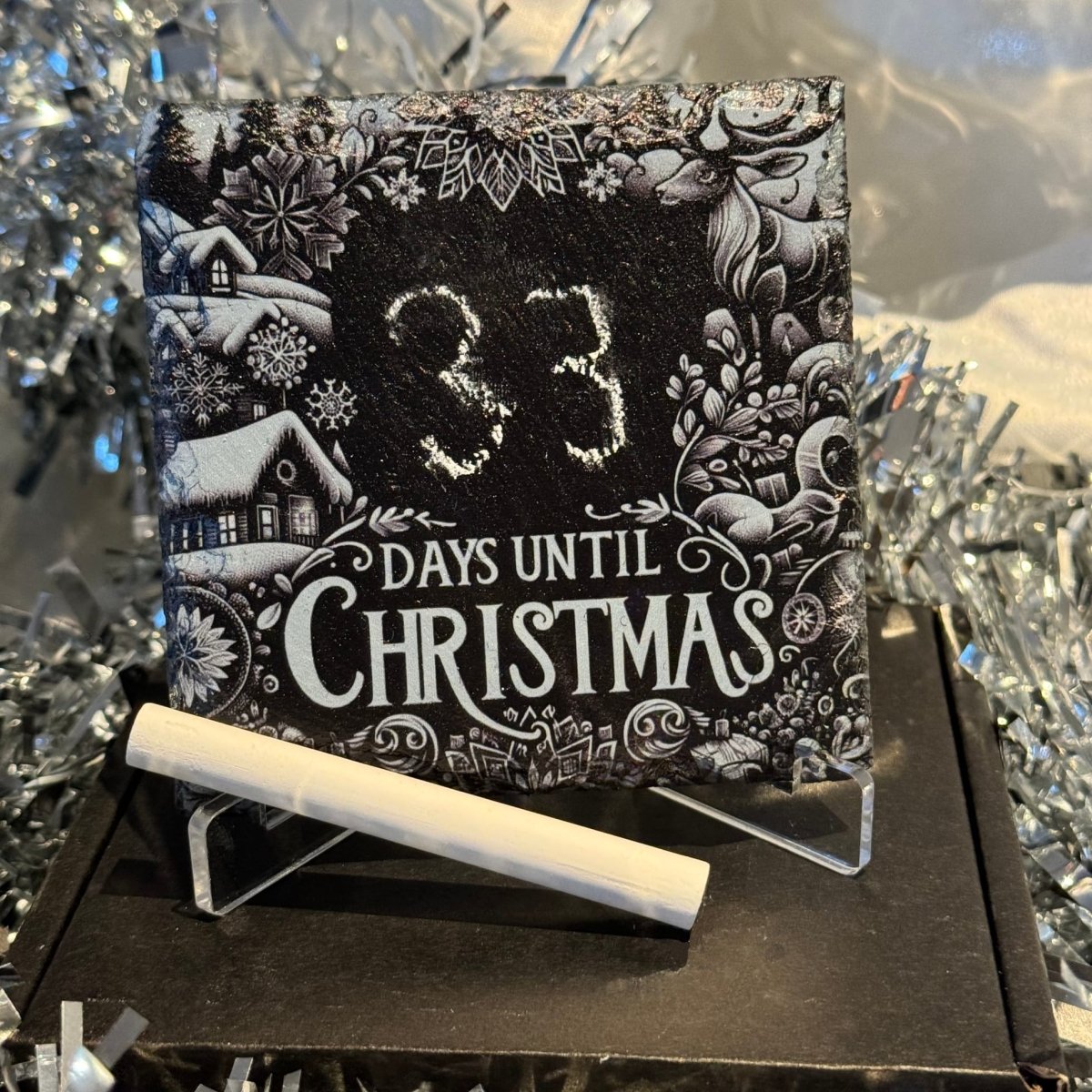 Christmas Countdown Slate Tile - Winter Wonderland - GameOn.games