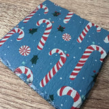 Christmas Patterns Slate Coasters - Candy Canes - GameOn.games