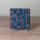 Christmas Patterns Slate Coasters - Candy Canes - GameOn.games