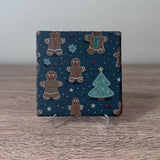 Christmas Patterns Slate Coasters - Gingerbread Man and Christmas Tree Cookies - GameOn.games