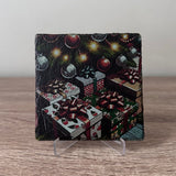 Christmas Slate Coasters - Gifts Under The tree #2 - GameOn.games