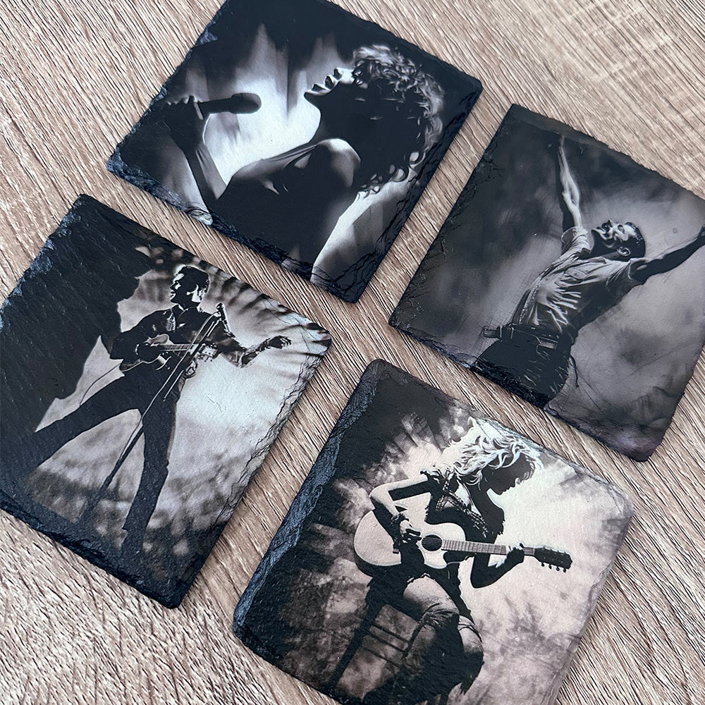Music Legends Slate Coasters - Set of 4
