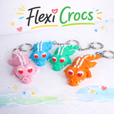 Flexi In Love Crocs Keychain