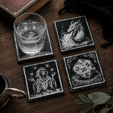 Dungeons and Dragons Fantasy Slate Coasters