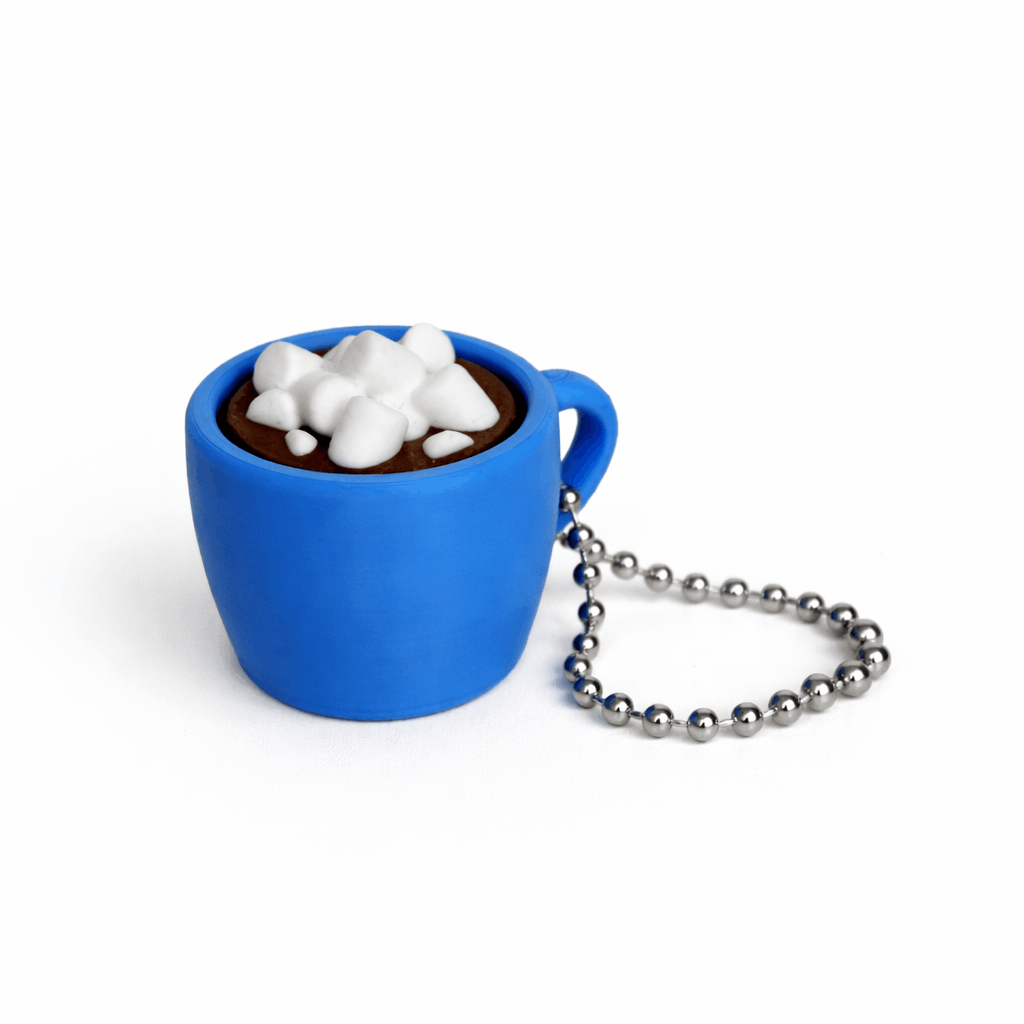 Hot Chocolate Fidget Clicker Keychain