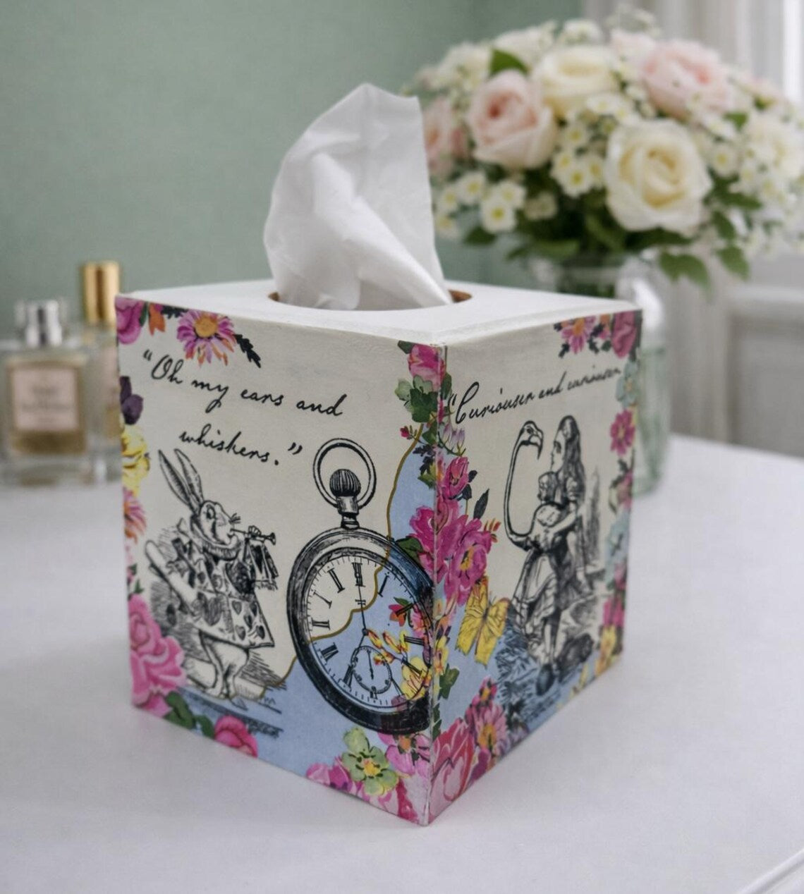 Alice in Wonderland Tissue Box Cover