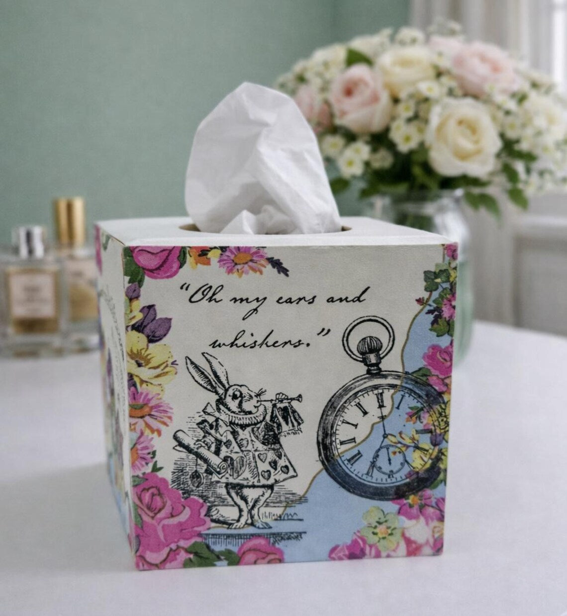 Alice in Wonderland Tissue Box Cover