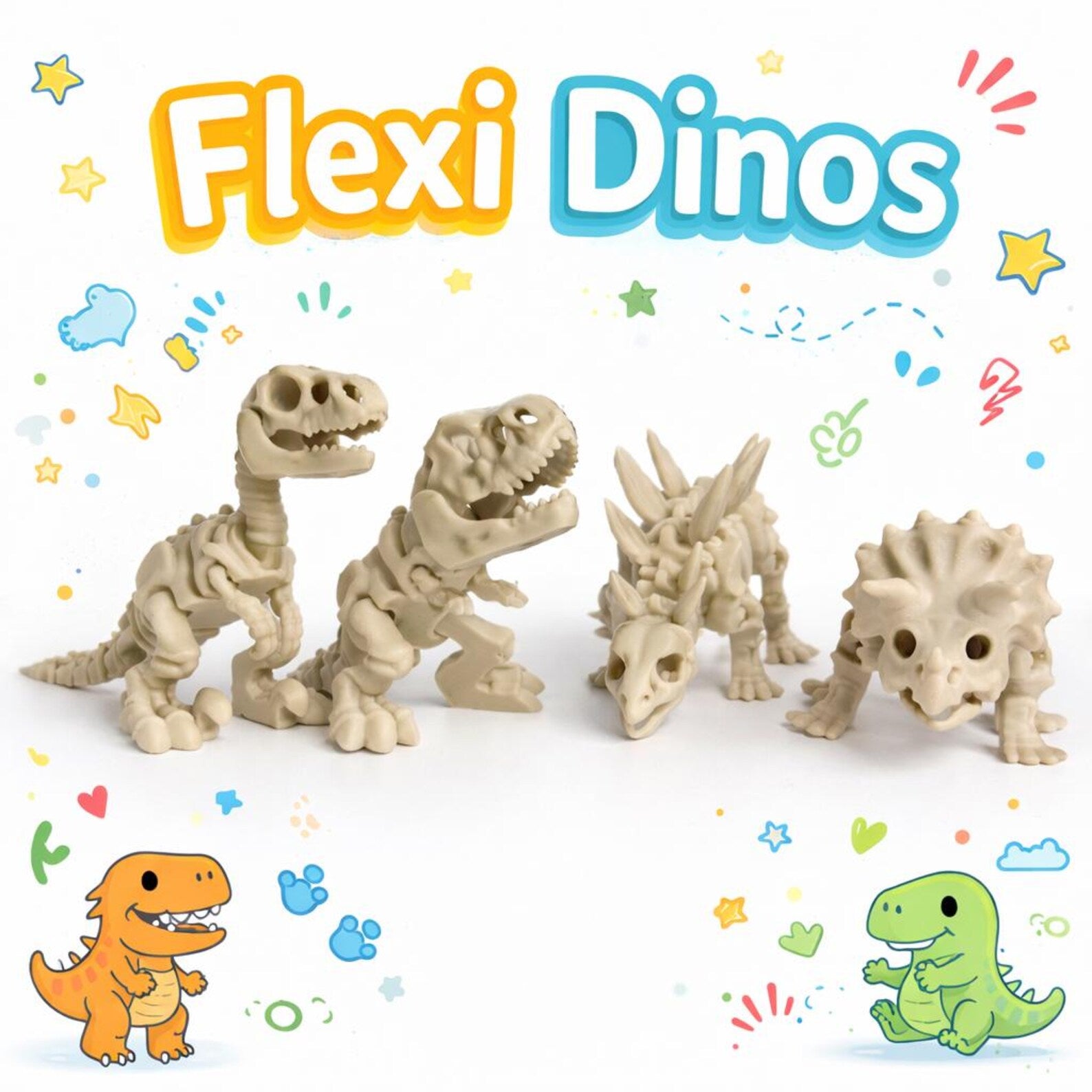 Flexi Dinosaur Bones Fidgets
