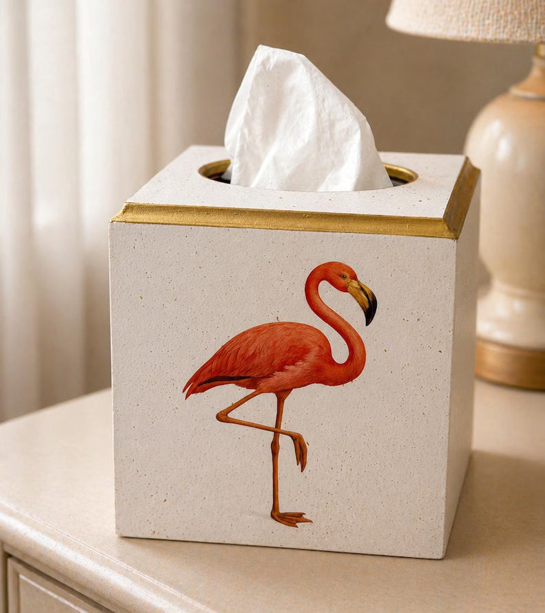 Flamingo Tissue Box Cover