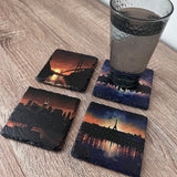Worldwide City Slate Coasters - Set of 4