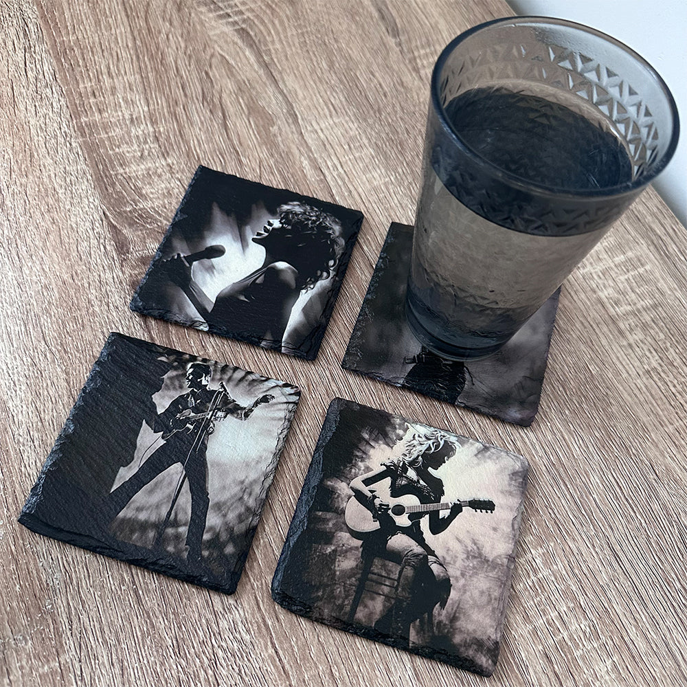 Music Legends Slate Coasters - Set of 4