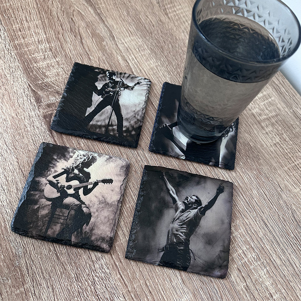 Music Legends Slate Coasters - Set of 4