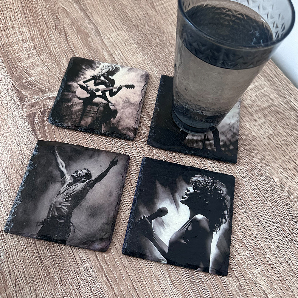 Music Legends Slate Coasters - Set of 4