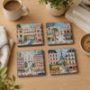 Café Corners Slate Coasters