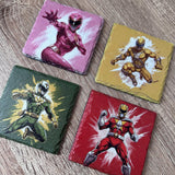 Super Ranger Slate Coasters - Yellow Super Ranger - GameOn.games